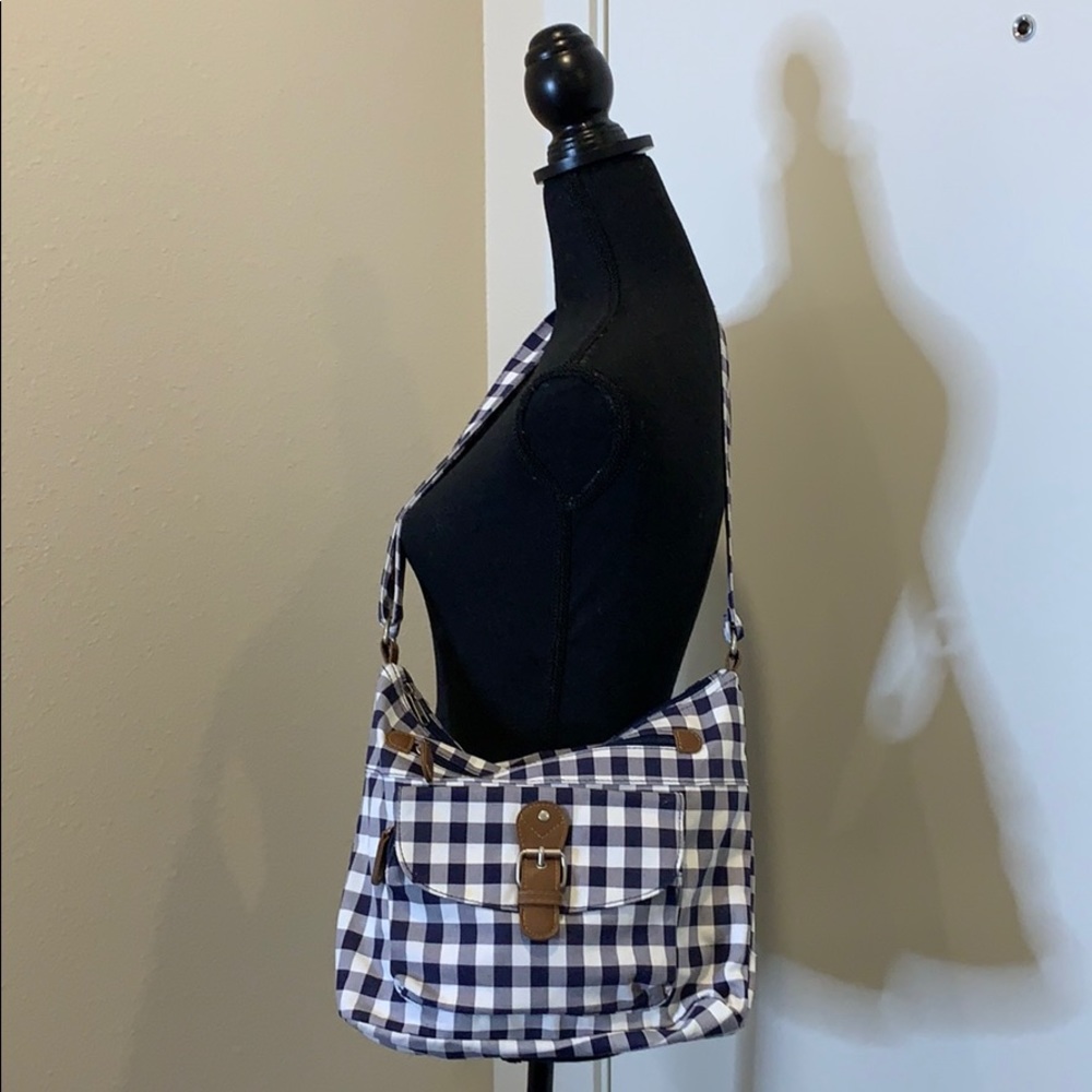 Checkered crossbody bag=Sold